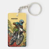 Individuelle Name Motocross Schlüsselanhänger (Rückseite)