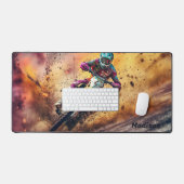 Individuelle Name Motocross Schreibtischunterlage (Tastatur & Maus)