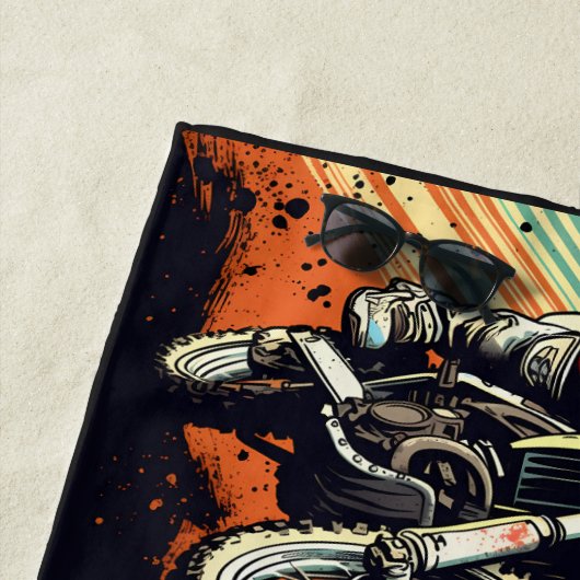 Individuelle Name Motocross Strandtuch (Beispiel)