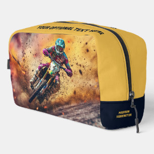 Individuelle Name Motocross Waschbeutel