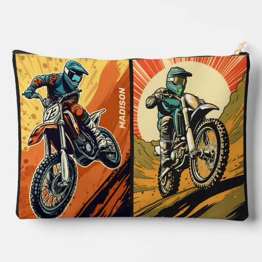 Individuelle Name Motocross Zubehörtasche (Rückseite)