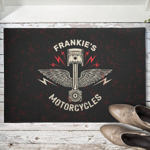 Individuelle Name Motorrad Pistolen Fahrradgarage Fußmatte