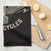 Individuelle Name Motorrad Pistolen Fahrradgarage Geschirrtuch (Viertel Falte)