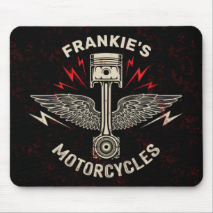 Individuelle Name Motorrad Pistolen Fahrradgarage Mousepad