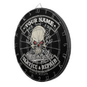 Individuelle Name-Motorradgarage Dartscheibe (Vorderseite rechts)