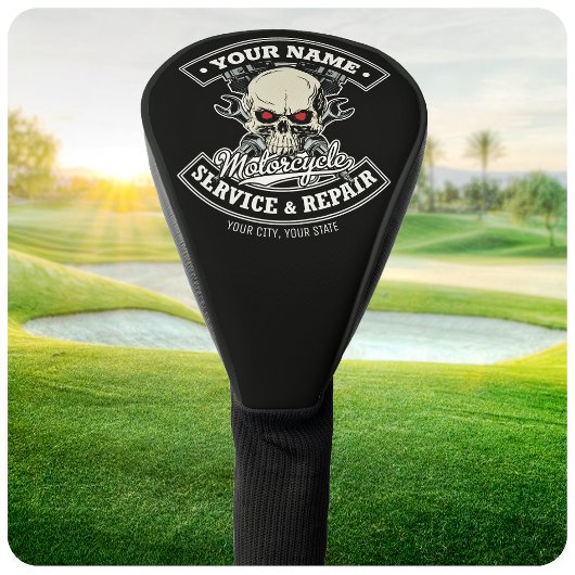 Individuelle Name-Motorradgarage Golf Headcover