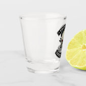 Individuelle Name-Motorradgarage Schnapsglas (Links)