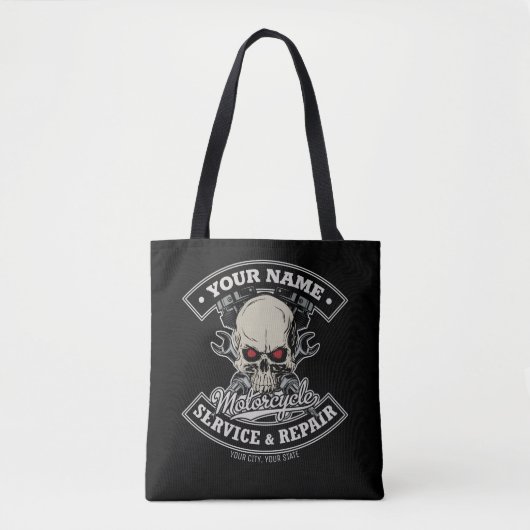 Individuelle Name-Motorradgarage Tasche (Vorderseite)