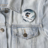 Individuelle Name Mountain Skier Button (Beispiel)