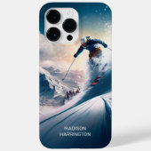 Individuelle Name Mountain Skier Case-Mate iPhone Hülle (Rückseite)