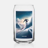 Individuelle Name Mountain Skier Dosenglas (Rückseite)