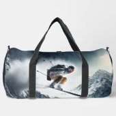 Individuelle Name Mountain Skier Duffle Bag (Vorderseite)