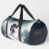 Individuelle Name Mountain Skier Duffle Bag (Rechte Ecke)