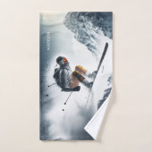 Individuelle Name Mountain Skier Handtuch (Handtuch)