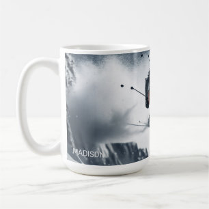 Individuelle Name Mountain Skier Kaffeetasse
