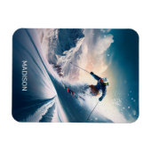 Individuelle Name Mountain Skier Magnet (Horizontal)