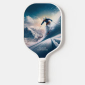 Individuelle Name Mountain Skier Pickleball Schläger (Rückseite)