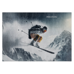 Individuelle Name Mountain Skier Schneidebrett