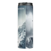 Individuelle Name Mountain Skier Thermosbecher (Rückseite)