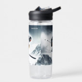 Individuelle Name Mountain Skier Trinkflasche (Links)