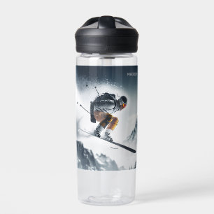 Individuelle Name Mountain Skier Trinkflasche