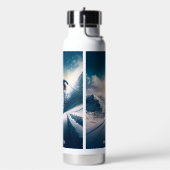 Individuelle Name Mountain Skier Trinkflasche (Links)