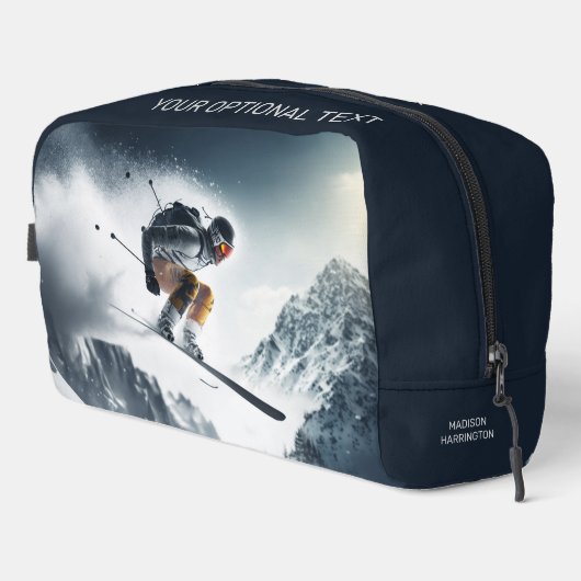 Individuelle Name Mountain Skier Waschbeutel (Rechte Ecke)