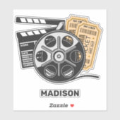 Individuelle Name Movie Aufkleber (Blatt)