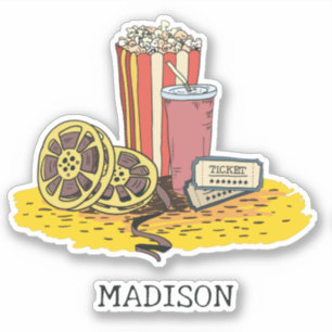 Individuelle Name Movie Buff Aufkleber