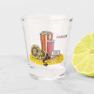 Individuelle Name Movie Buff Schnapsglas
