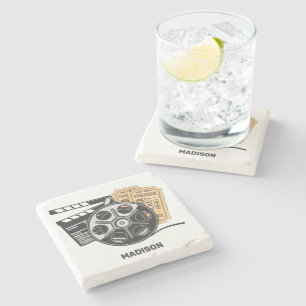 Individuelle Name Movie Steinuntersetzer