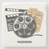 Individuelle Name Movie Steinuntersetzer (Vorderseite)