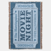 Individuelle Name "Movie Ticket" werfen Decke (Vorderseite Vertikal)