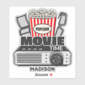 Individuelle Name Movie Time Aufkleber (Blatt)