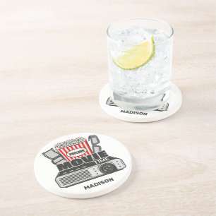 Individuelle Name Movie Time Getränkeuntersetzer