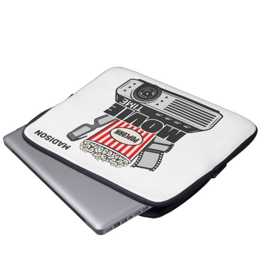 Individuelle Name Movie Time Laptopschutzhülle (Vorne Knopf)