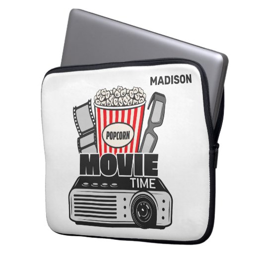 Individuelle Name Movie Time Laptopschutzhülle (Vorderseite Links)