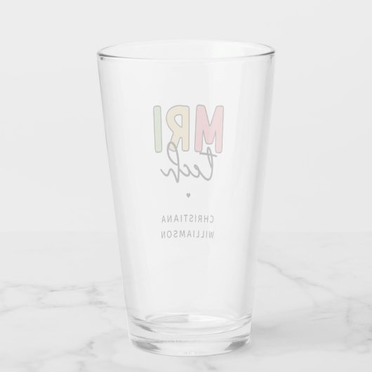 Individuelle Name MRI Tech | Geschenke von MRT-Tec Glas (Rückseite)