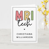 Individuelle Name MRI Tech | Geschenke von MRT-Tec Karte (Gelbe Blume)
