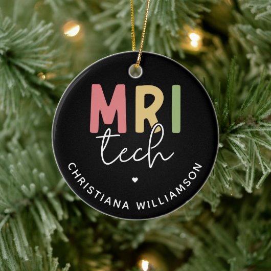 Individuelle Name MRI Tech | Geschenke von MRT-Tec Keramik Ornament (Baum)