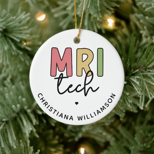 Individuelle Name MRI Tech | Geschenke von MRT-Tec Keramik Ornament (Baum)