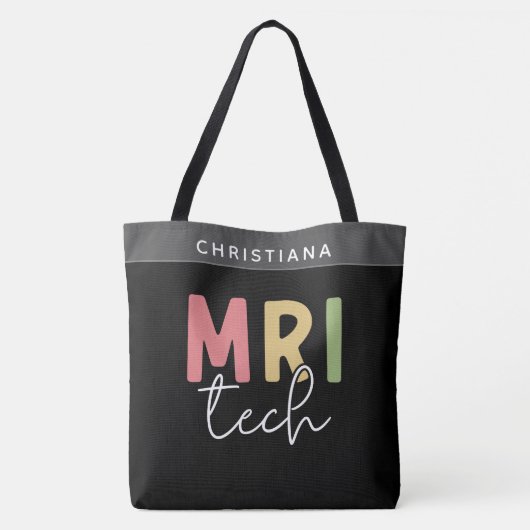 Individuelle Name MRI Tech | Geschenke von MRT-Tec Tasche (Rückseite)