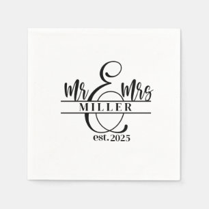 Individuelle Name & Mrs Paper Napkin Serviette