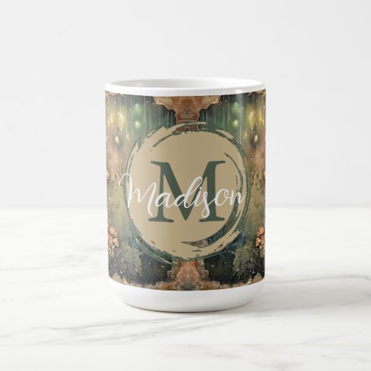 Individuelle Name Mushroom Fairy Lights Kaffeetasse (Mittel)