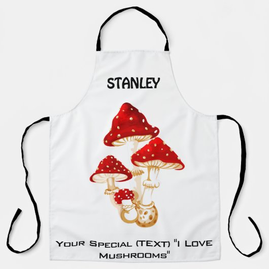 Individuelle Name Mushroom Schürze (Vorderseite)