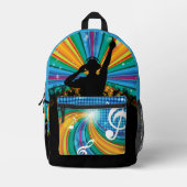 Individuelle Name Music DJ Bedruckter Rucksack (Vorderseite)