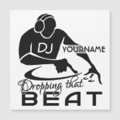 Individuelle Name Music DJ Magnetkarte (Vorderseite)
