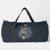 Individuelle Name Musical Clef Hinweis Duffle Bag (Vorderseite)