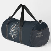 Individuelle Name Musical Clef Hinweis Duffle Bag (Rechte Ecke)
