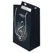Individuelle Name Musical Clef Hinweis Kleine Geschenktüte (Vorderseite Schrägansicht)